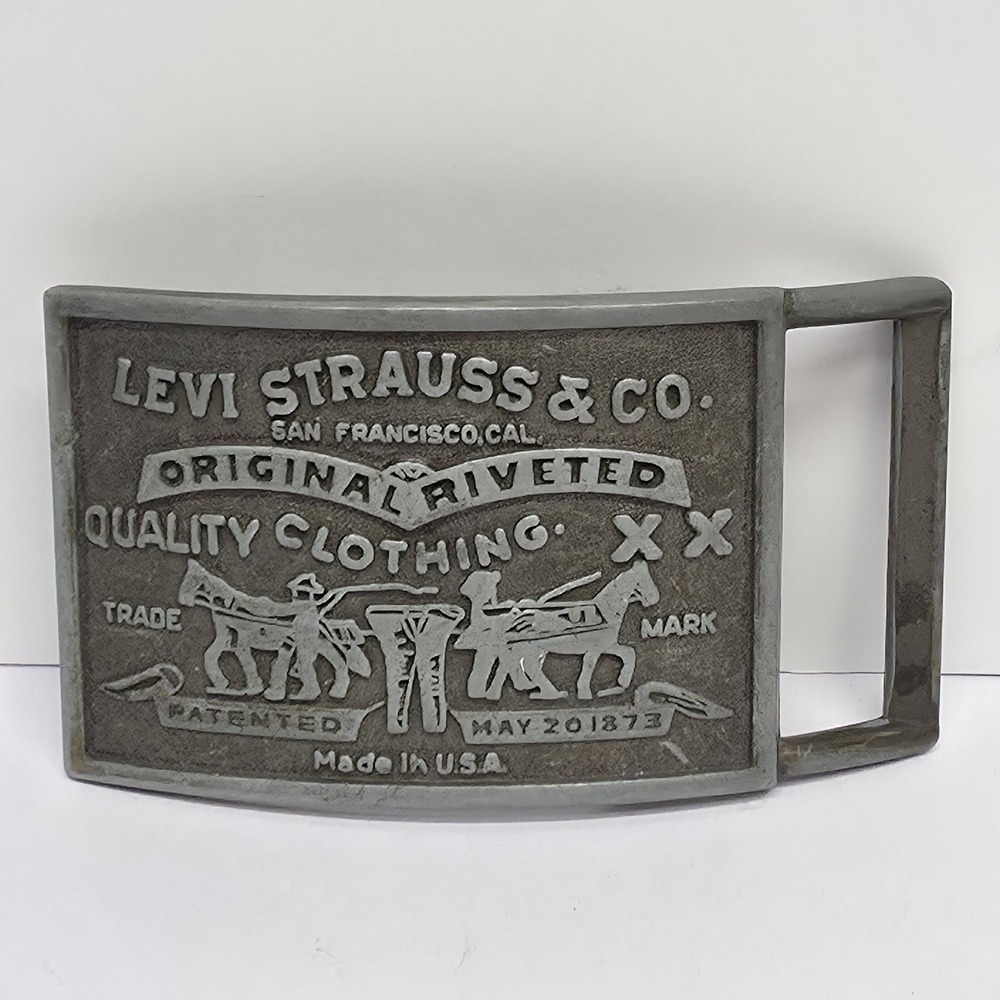 Vinatge  Levi Strauss‎ Jeans Belt Buckle XX Famous Logo